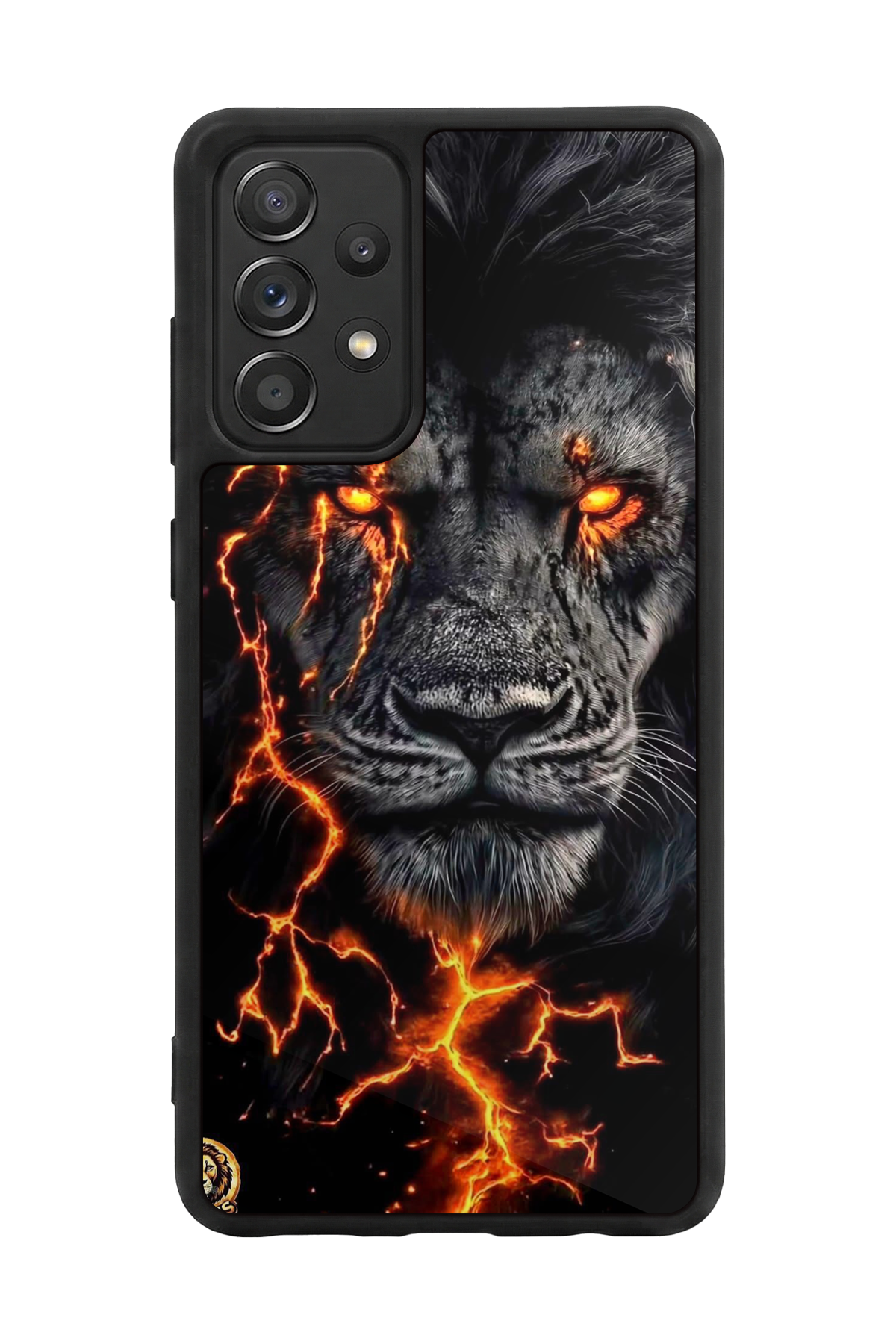 Samsung Galaxy A72 Uyumlu Aslan Tasarımlı Glossy Premium Kılıf
