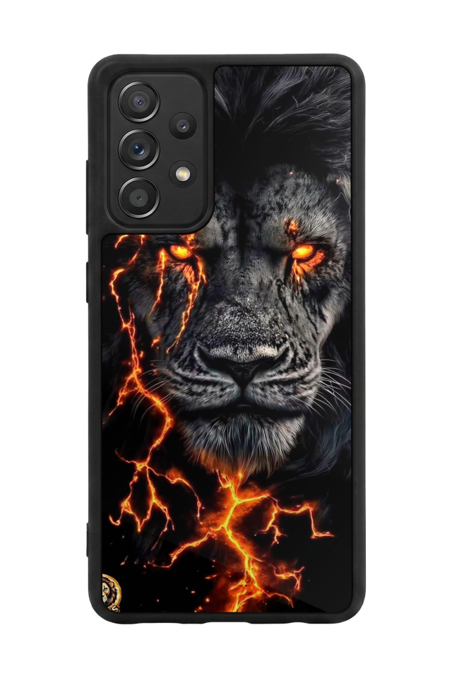 Samsung Galaxy A72 Uyumlu Aslan Tasarımlı Glossy Premium Kılıf
