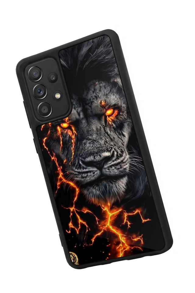 Samsung Galaxy A72 Uyumlu Aslan Tasarımlı Glossy Premium Kılıf