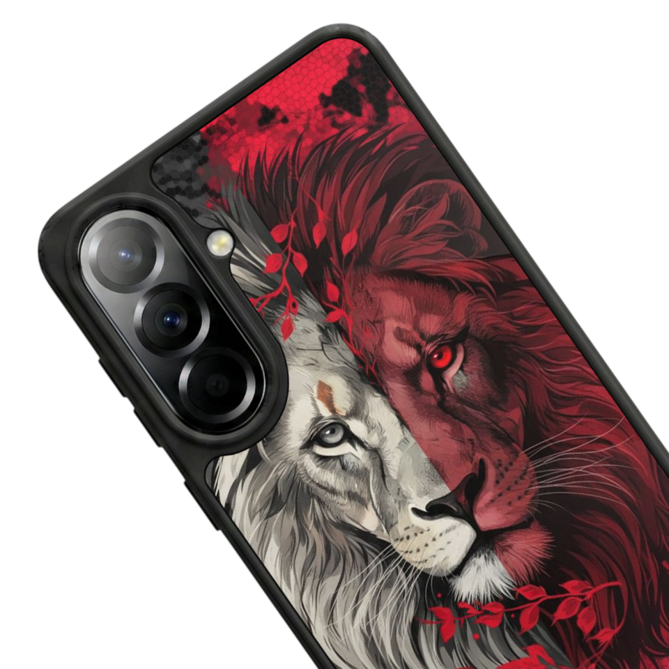 Samsung Galaxy A57 Uyumlu Aslan Tasarımlı Glossy Premium Kılıf