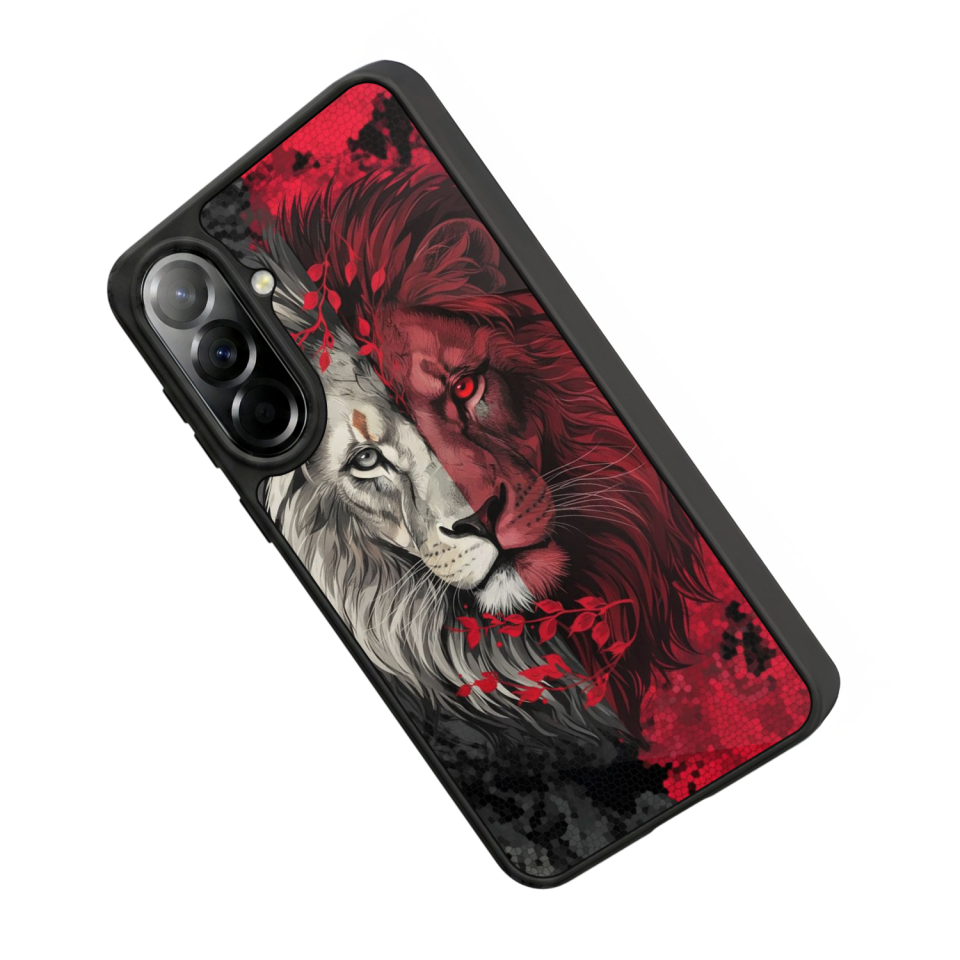 Samsung Galaxy A57 Uyumlu Aslan Tasarımlı Glossy Premium Kılıf