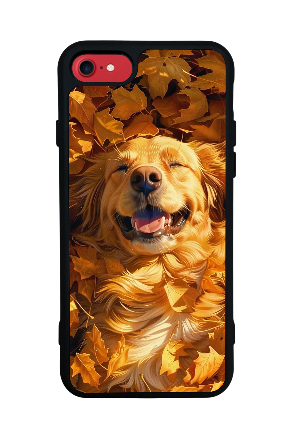 iPhone SE Uyumlu Golden Kopek Tasarımlı Glossy Premium Kılıf