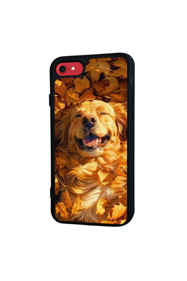 iPhone SE Uyumlu Golden Kopek Tasarımlı Glossy Premium Kılıf