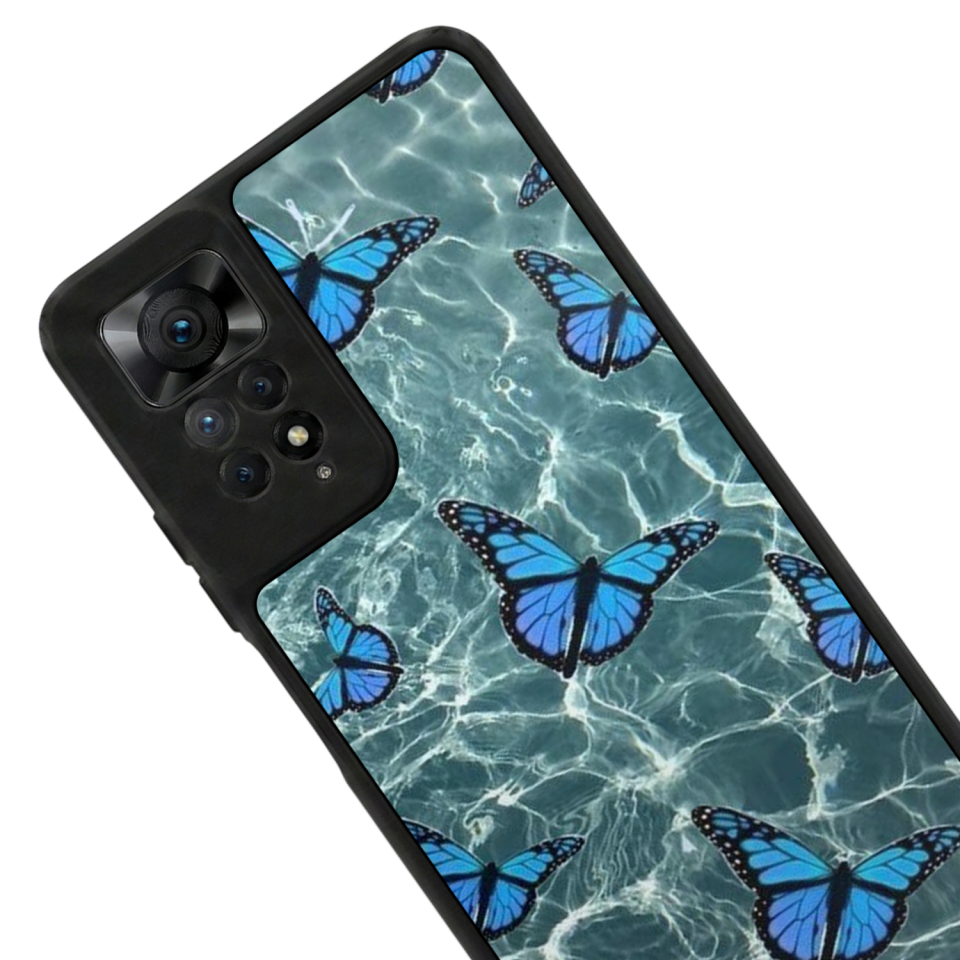 Xiaomi Redmi Note 11 Pro Uyumlu Kelebek Tasarımlı Glossy Premium Kılıf