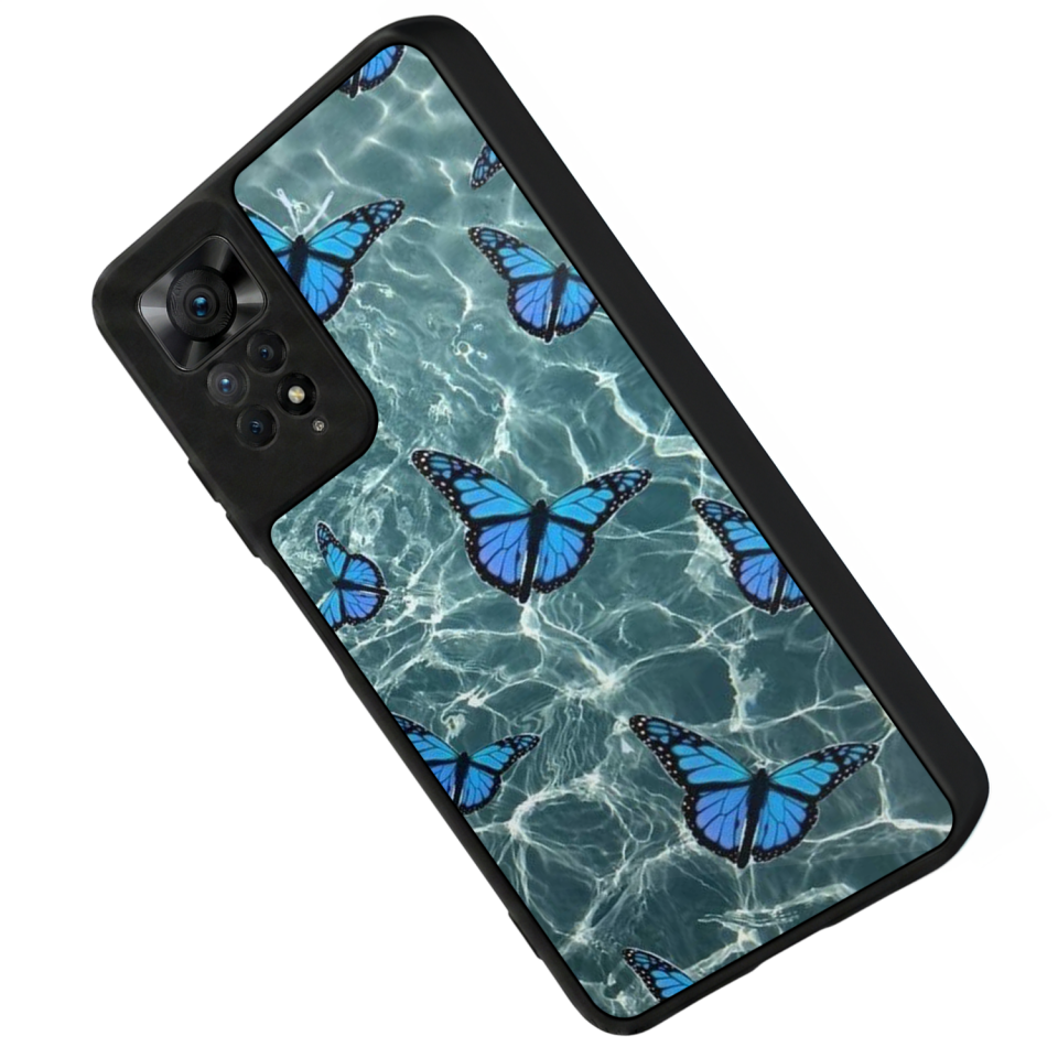 Xiaomi Redmi Note 11 Pro Uyumlu Kelebek Tasarımlı Glossy Premium Kılıf