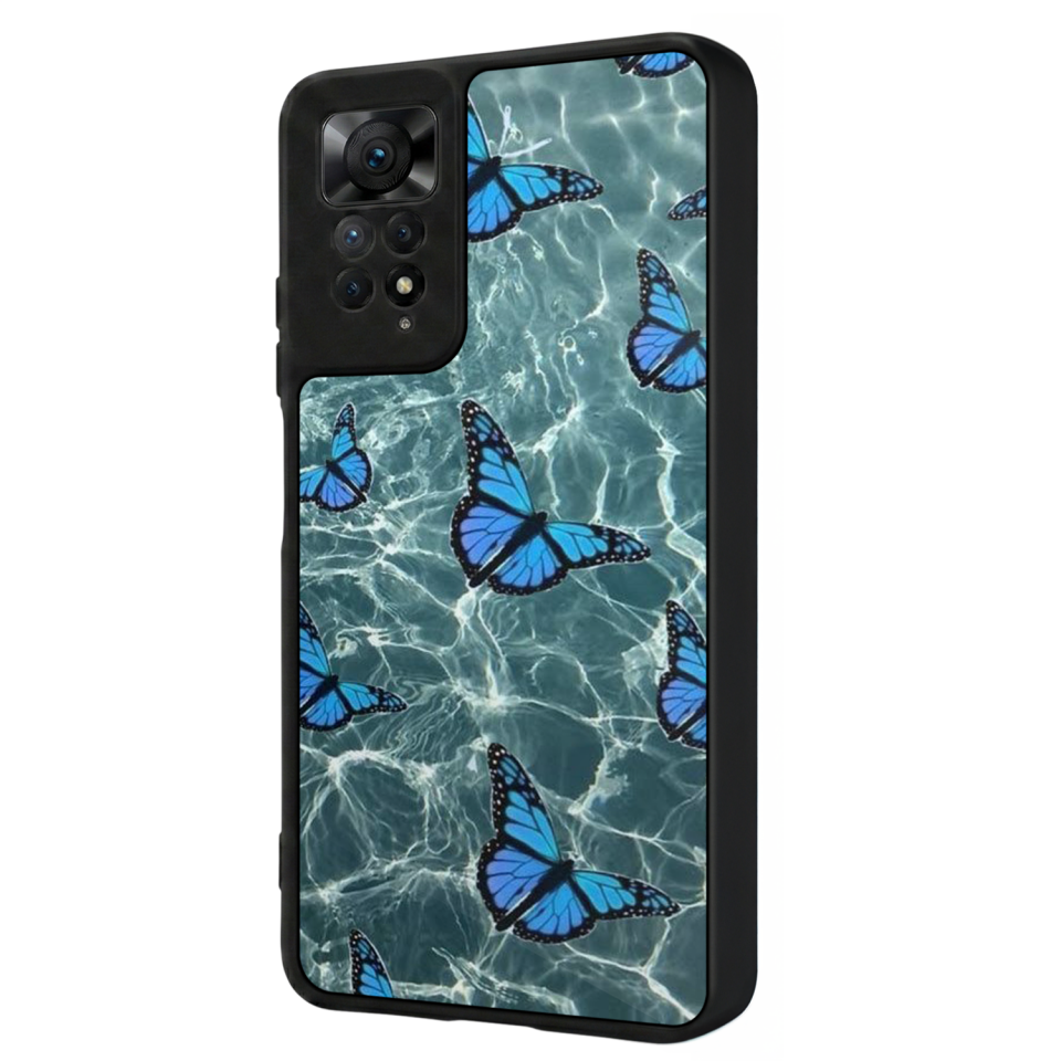 Xiaomi Redmi Note 11 Pro Uyumlu Kelebek Tasarımlı Glossy Premium Kılıf