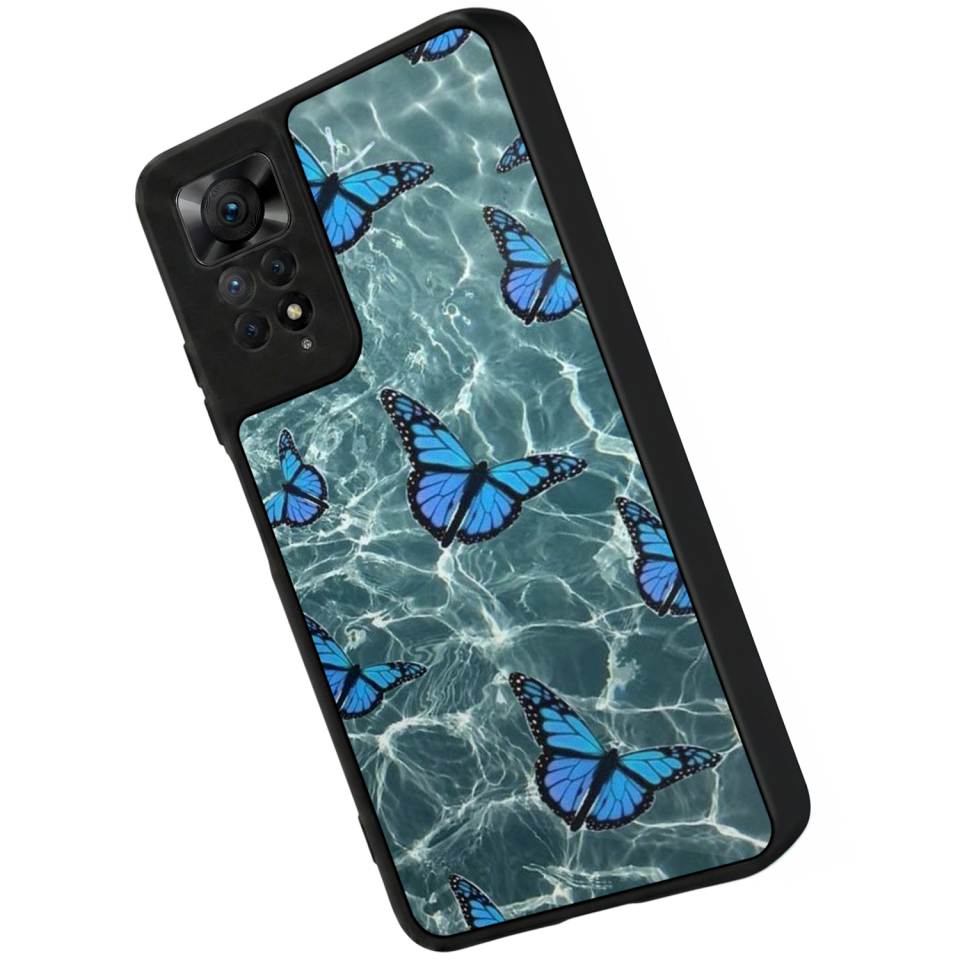 Xiaomi Redmi Note 11 Pro Uyumlu Kelebek Tasarımlı Glossy Premium Kılıf