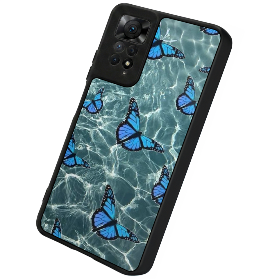 Xiaomi Redmi Note 11 Pro Uyumlu Kelebek Tasarımlı Glossy Premium Kılıf