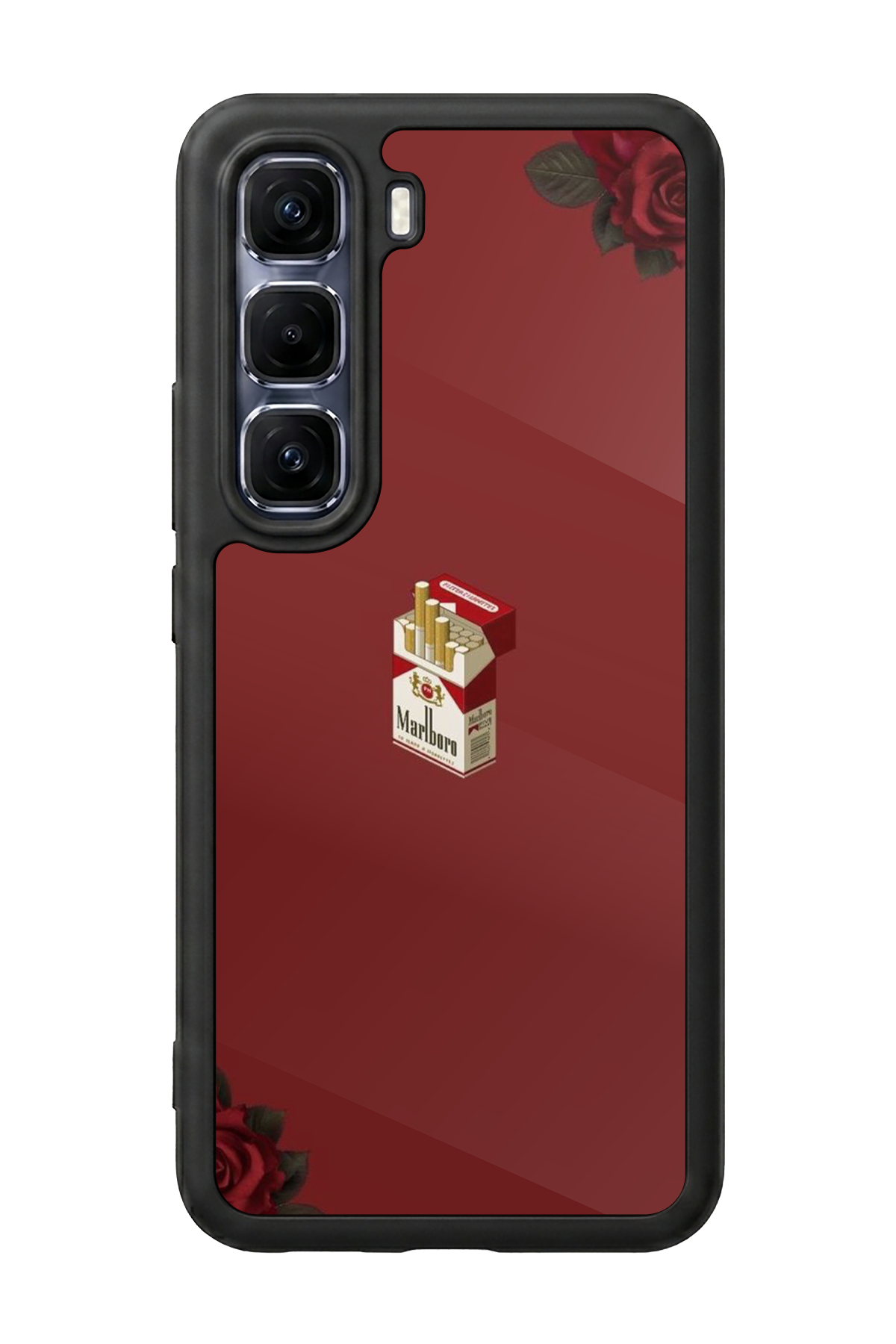 Infinix Hot 60 Pro Plus Uyumlu Kirmizi Tasarımlı Glossy Premium Kılıf