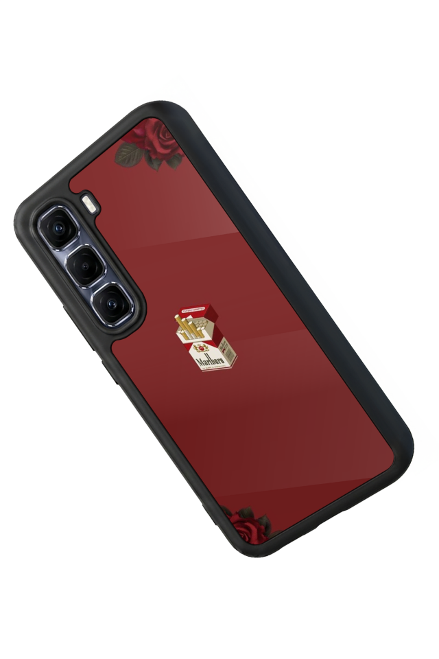 Infinix Hot 60 Pro Plus Uyumlu Kirmizi Tasarımlı Glossy Premium Kılıf