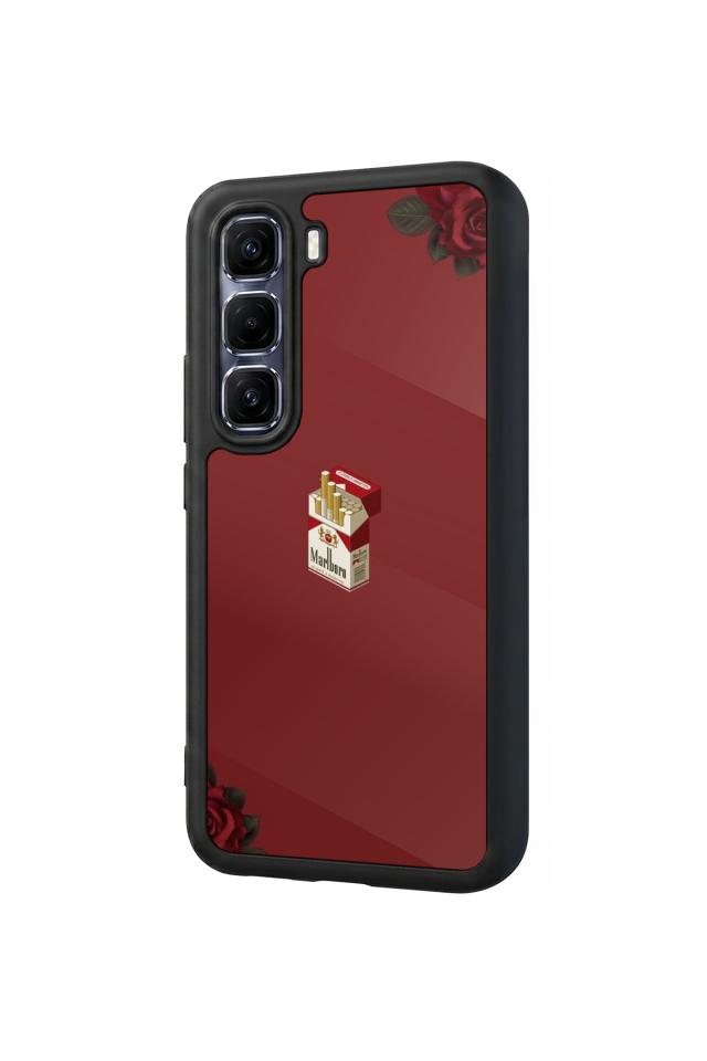 Infinix Hot 60 Pro Plus Uyumlu Kirmizi Tasarımlı Glossy Premium Kılıf