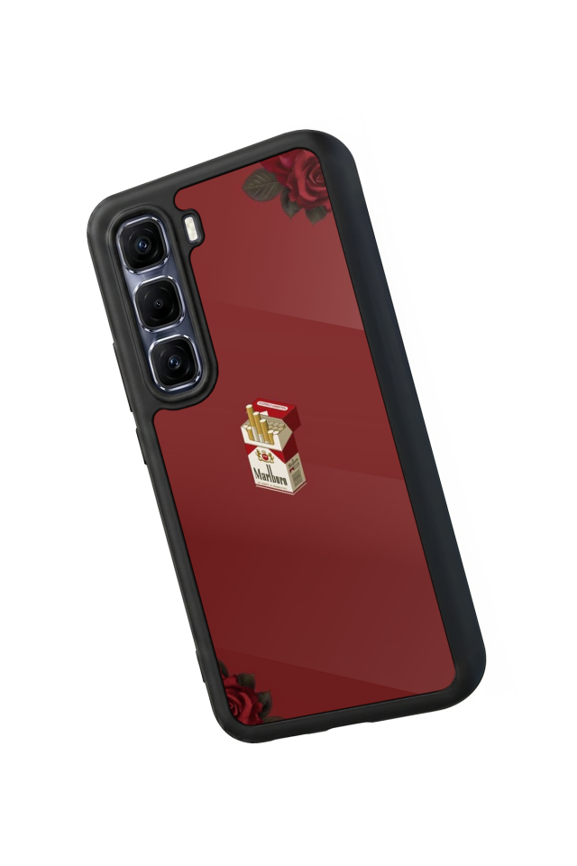 Infinix Hot 60 Pro Plus Uyumlu Kirmizi Tasarımlı Glossy Premium Kılıf