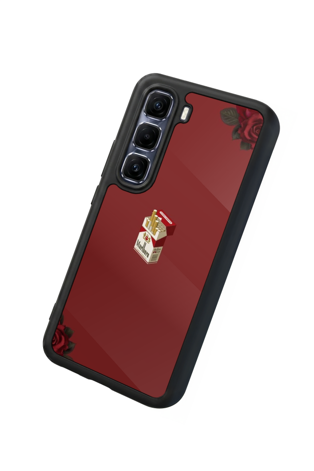 Infinix Hot 60 Pro Plus Uyumlu Kirmizi Tasarımlı Glossy Premium Kılıf