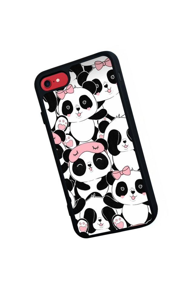iPhone 8 Uyumlu Panda Tasarımlı Glossy Premium Kılıf