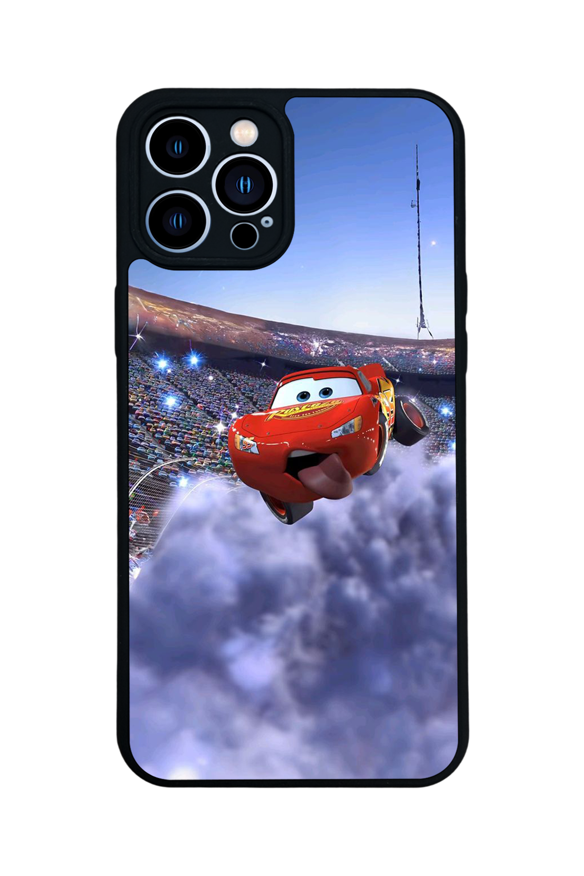 iPhone 13 Pro Max Uyumlu Şimsek McQueen Tasarımlı Glossy Premium Kılıf