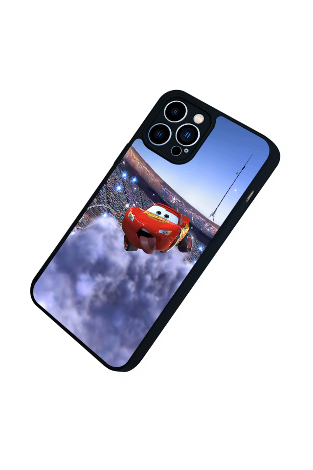 iPhone 13 Pro Max Uyumlu Şimsek McQueen Tasarımlı Glossy Premium Kılıf