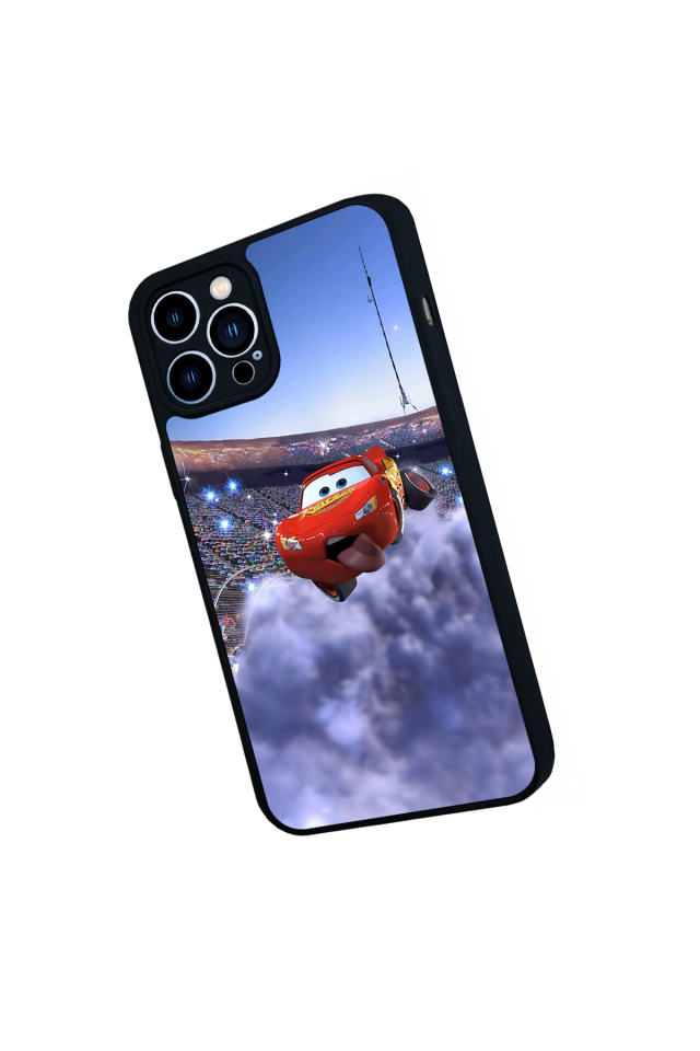 iPhone 13 Pro Max Uyumlu Şimsek McQueen Tasarımlı Glossy Premium Kılıf