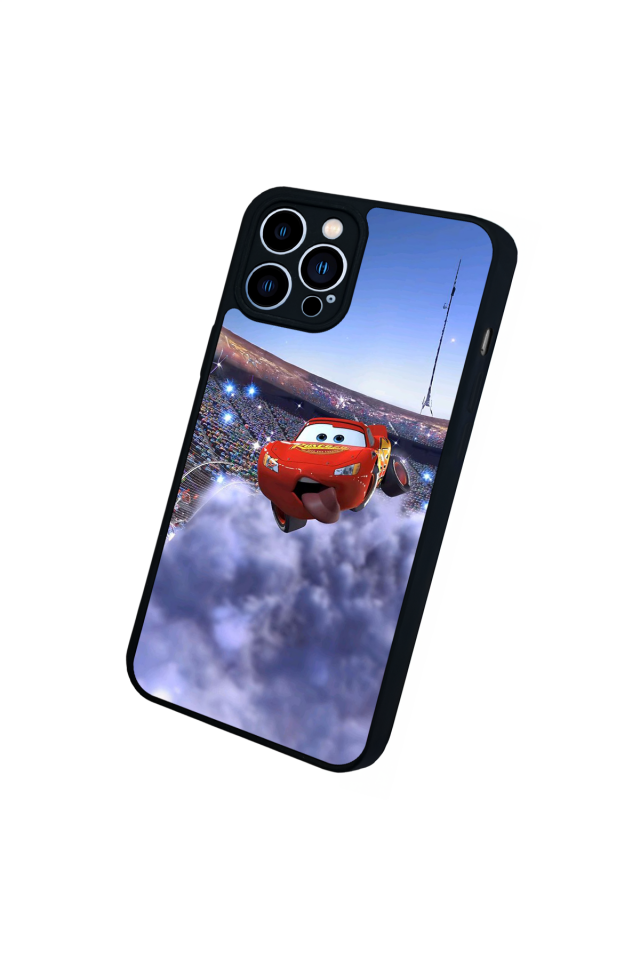 iPhone 13 Pro Max Uyumlu Şimsek McQueen Tasarımlı Glossy Premium Kılıf