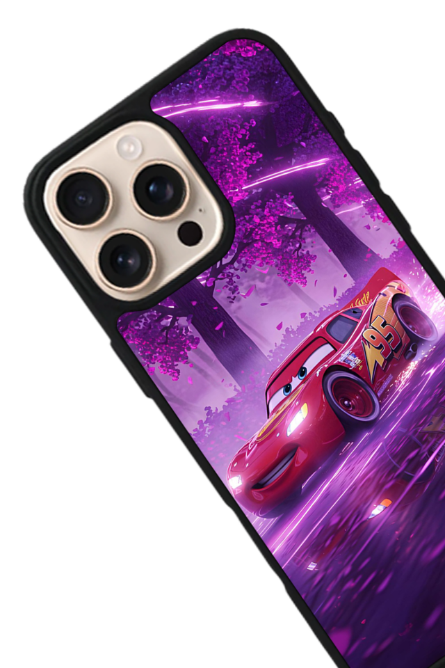 iPhone 14 Pro Max Uyumlu Simsek McQueen Tasarımlı Glossy Premium Kılıf