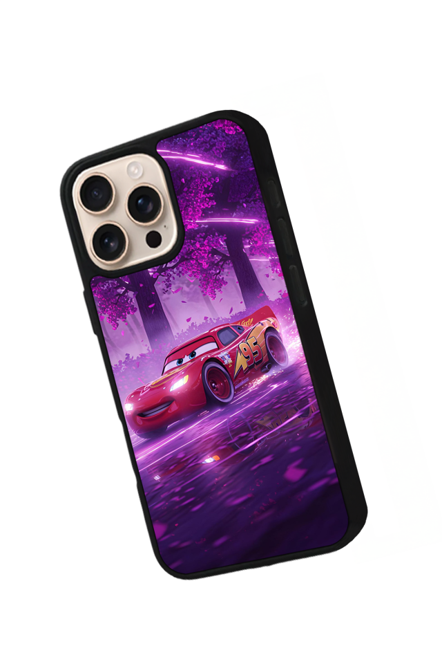 iPhone 14 Pro Max Uyumlu Simsek McQueen Tasarımlı Glossy Premium Kılıf
