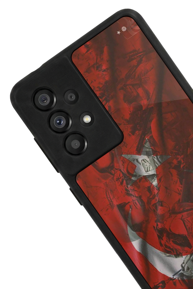 Samsung Galaxy A73 Uyumlu Türk Bayragi Tasarımlı Glossy Premium Kılıf