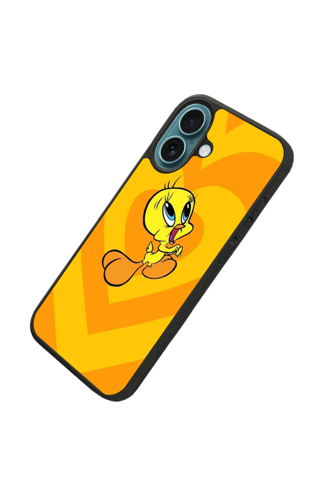 iPhone 16 Uyumlu Tweety Tasarımlı Glossy Premium Kılıf