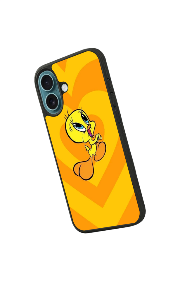iPhone 16 Uyumlu Tweety Tasarımlı Glossy Premium Kılıf