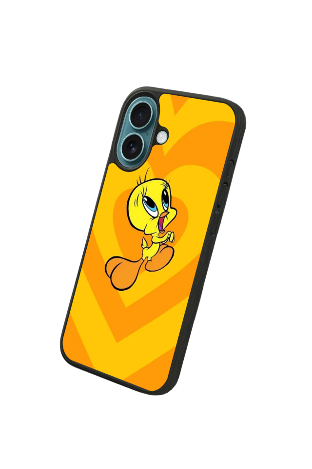 iPhone 16 Uyumlu Tweety Tasarımlı Glossy Premium Kılıf