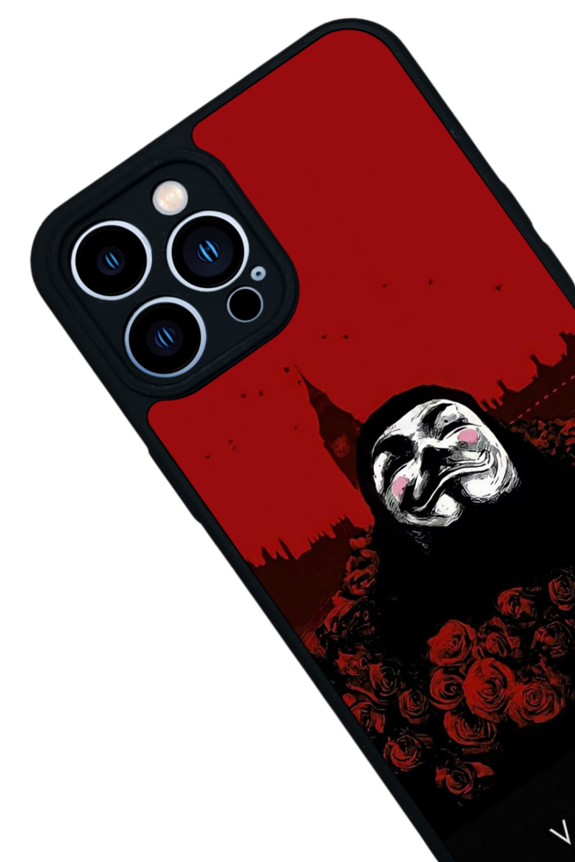 iPhone 12 Pro Max Uyumlu Vendetta Tasarımlı Glossy Premium Kılıf