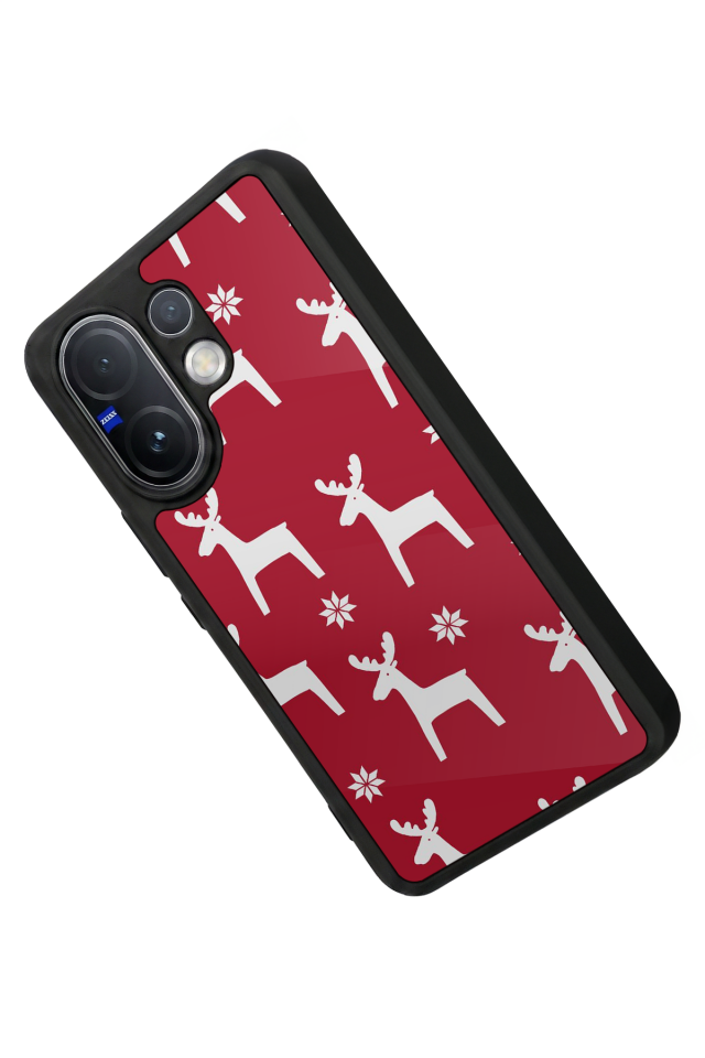 Vivo V60 Uyumlu Yilbasi Christmas Tasarımlı Glossy Premium Kılıf