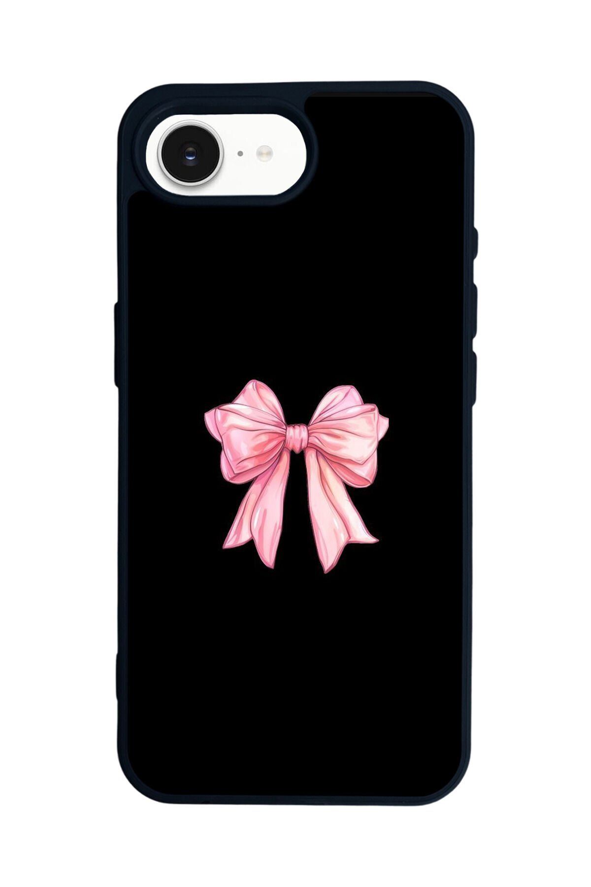 iPhone 16E Uyumlu Kurdele Tasarımlı Glossy Premium Kılıf
