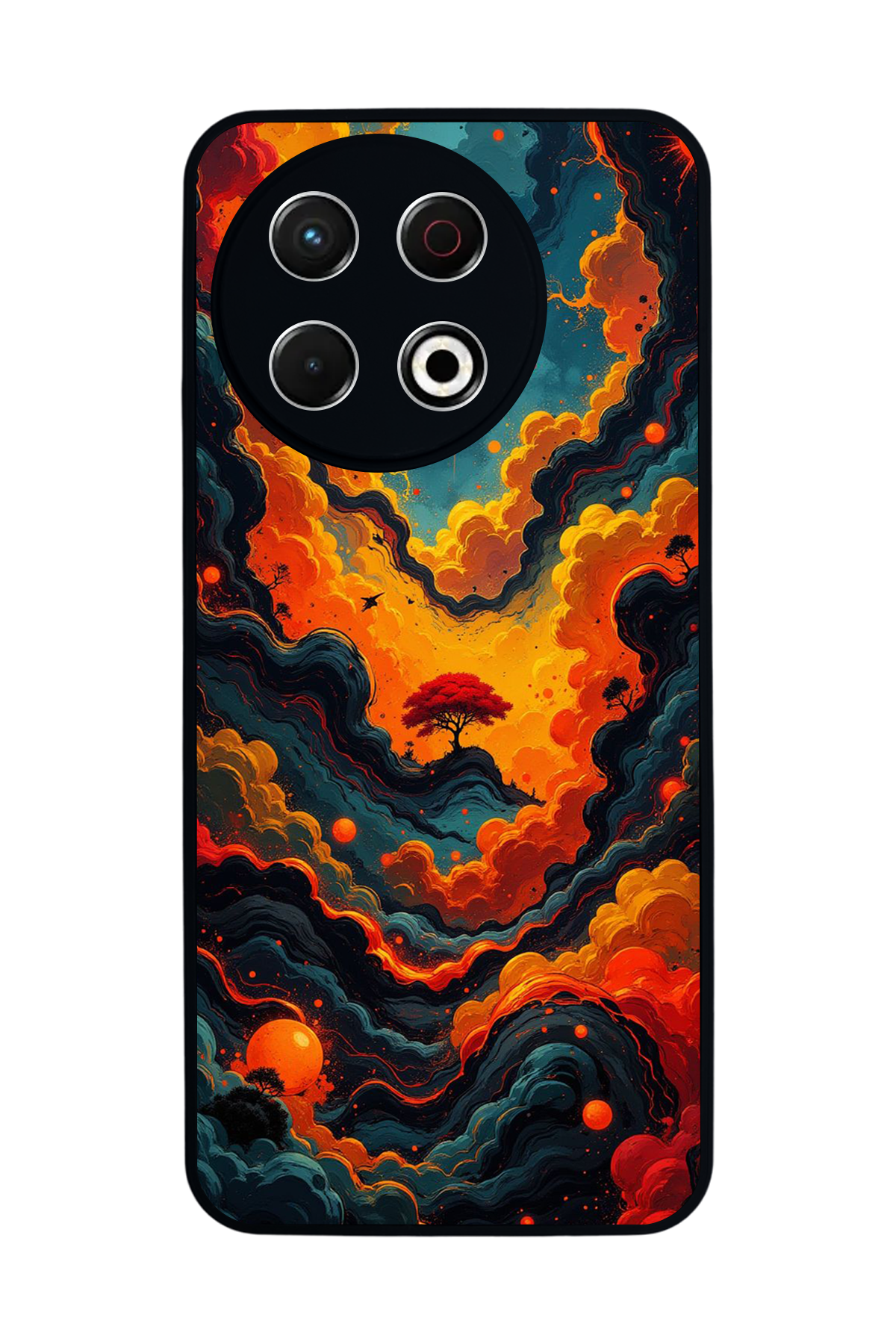 Tecno Spark 30 Pro Uyumlu Abstract Tasarımlı Glossy Premium Kılıf