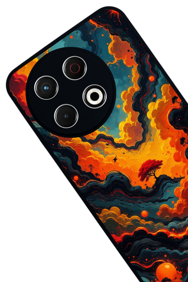 Tecno Spark 30 Pro Uyumlu Abstract Tasarımlı Glossy Premium Kılıf