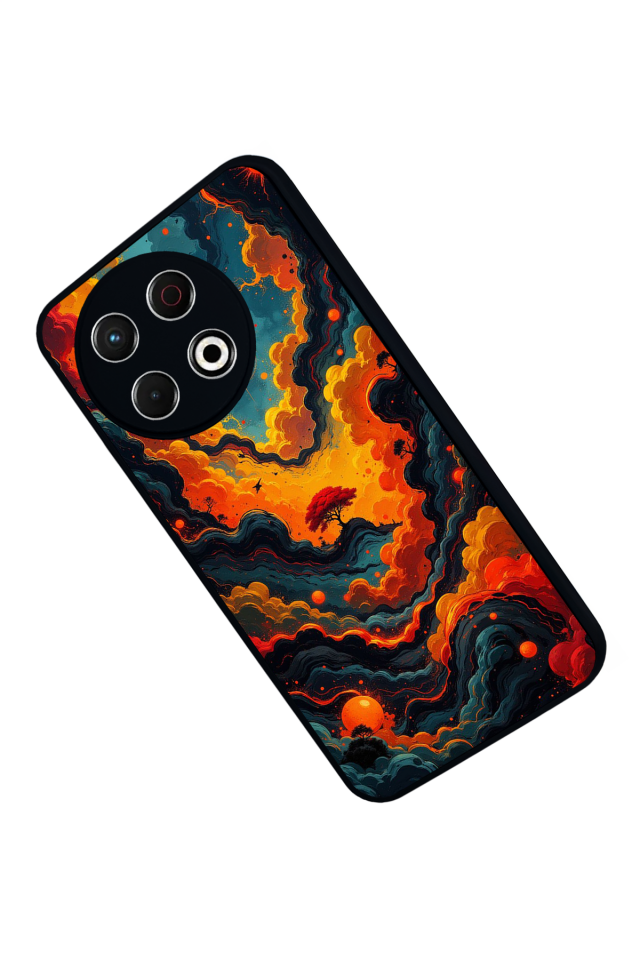 Tecno Spark 30 Pro Uyumlu Abstract Tasarımlı Glossy Premium Kılıf