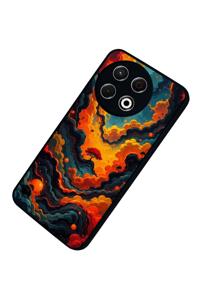 Tecno Spark 30 Pro Uyumlu Abstract Tasarımlı Glossy Premium Kılıf