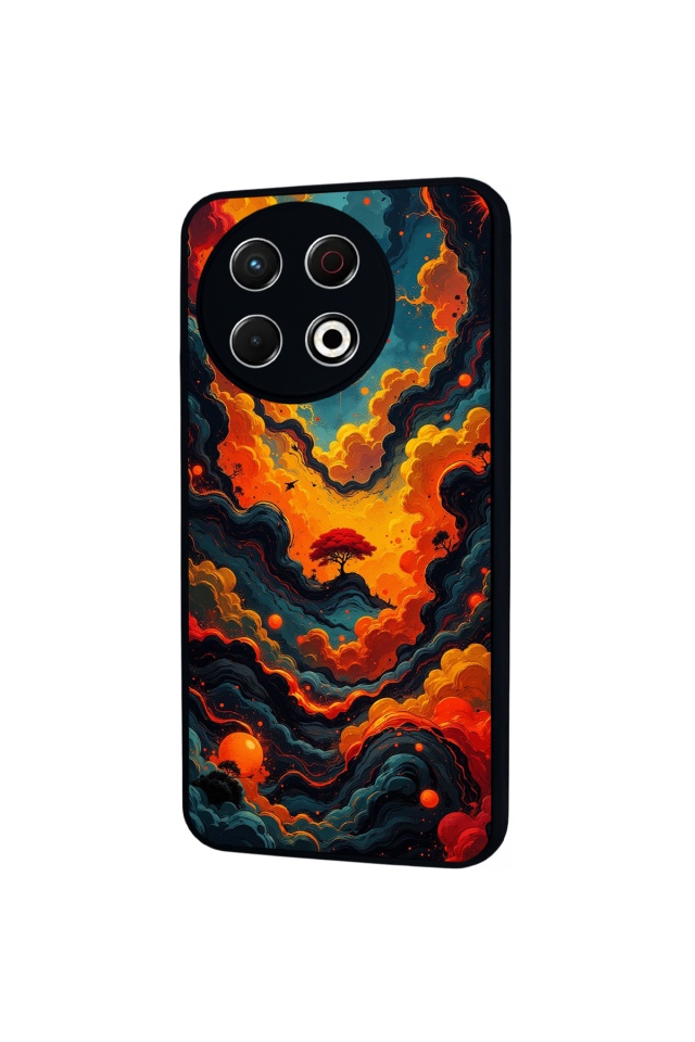 Tecno Spark 30 Pro Uyumlu Abstract Tasarımlı Glossy Premium Kılıf