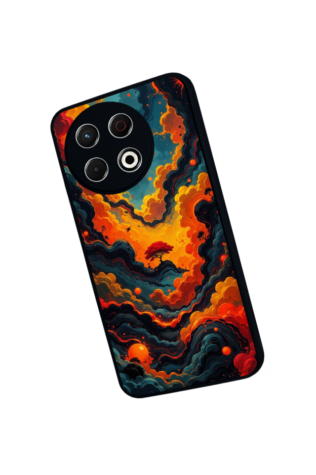 Tecno Spark 30 Pro Uyumlu Abstract Tasarımlı Glossy Premium Kılıf