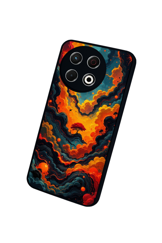 Tecno Spark 30 Pro Uyumlu Abstract Tasarımlı Glossy Premium Kılıf