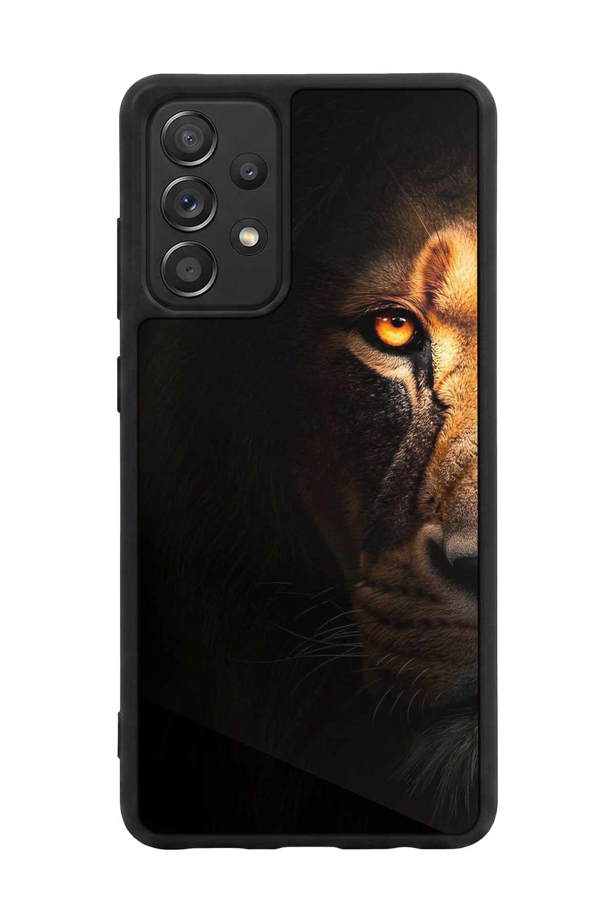 Samsung Galaxy A72 Uyumlu Aslan Tasarımlı Glossy Premium Kılıf