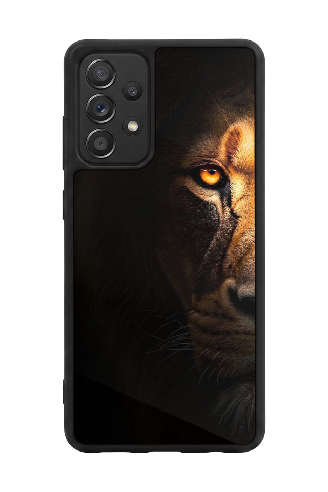Samsung Galaxy A72 Uyumlu Aslan Tasarımlı Glossy Premium Kılıf