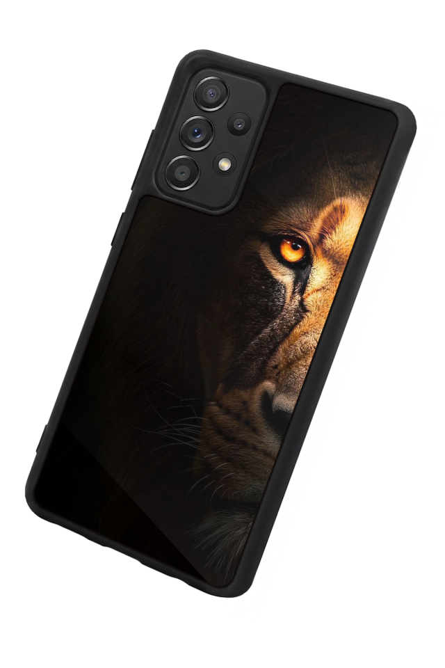 Samsung Galaxy A72 Uyumlu Aslan Tasarımlı Glossy Premium Kılıf