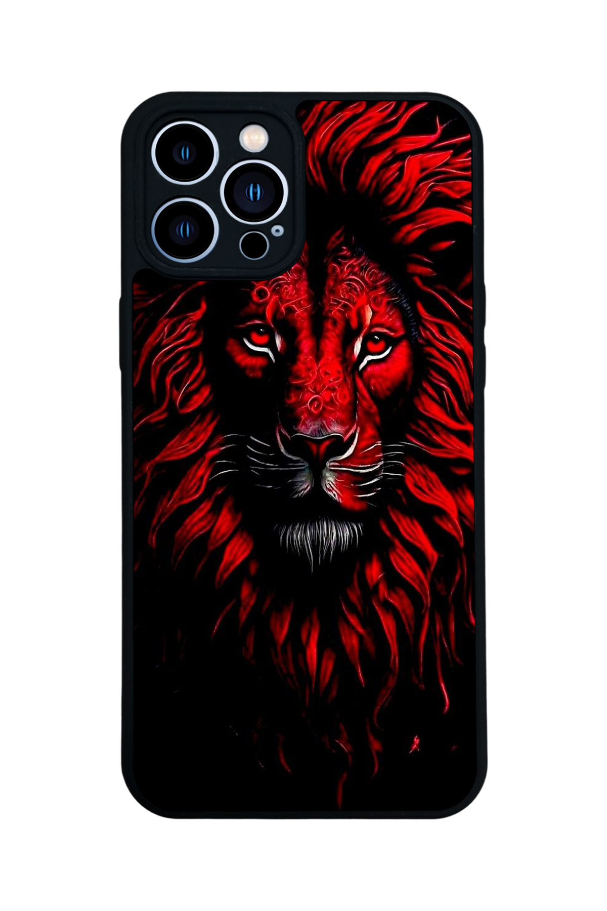 iPhone 12 Pro Max Uyumlu Aslan Tasarımlı Glossy Premium Kılıf