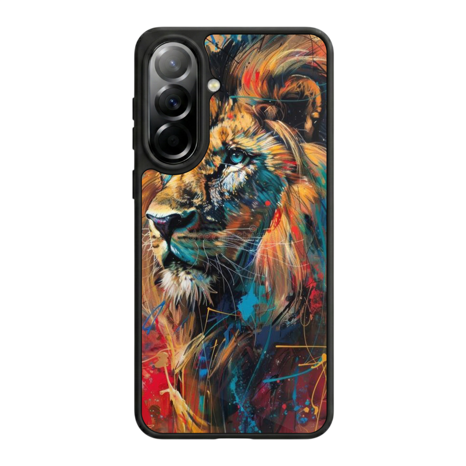 Samsung Galaxy A57 Uyumlu Aslan Tasarımlı Glossy Premium Kılıf