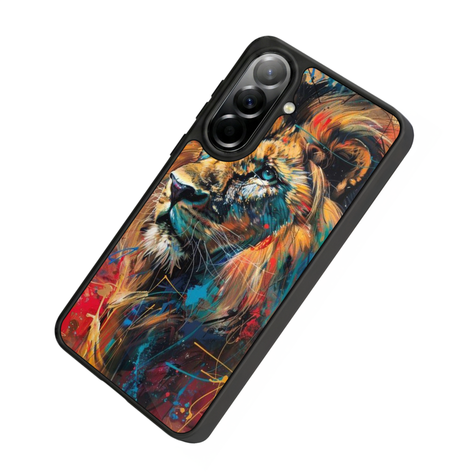 Samsung Galaxy A57 Uyumlu Aslan Tasarımlı Glossy Premium Kılıf