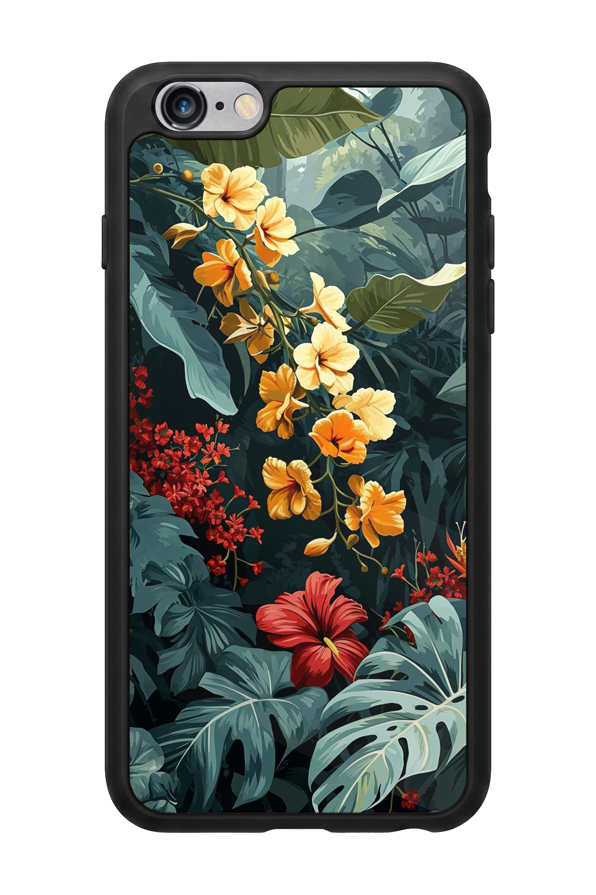 iPhone 6s Plus Uyumlu Botanik Tasarımlı Glossy Premium Kılıf