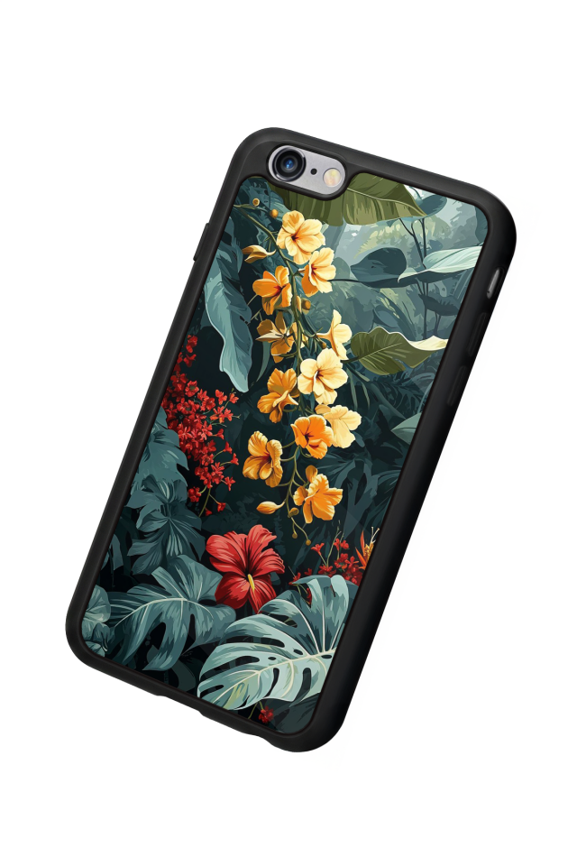 iPhone 6s Plus Uyumlu Botanik Tasarımlı Glossy Premium Kılıf