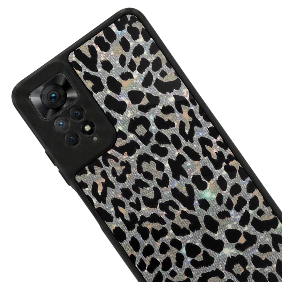 Xiaomi Redmi Note 12 Pro Uyumlu Hologram Leopar Tasarımlı Glossy Premium Kılıf