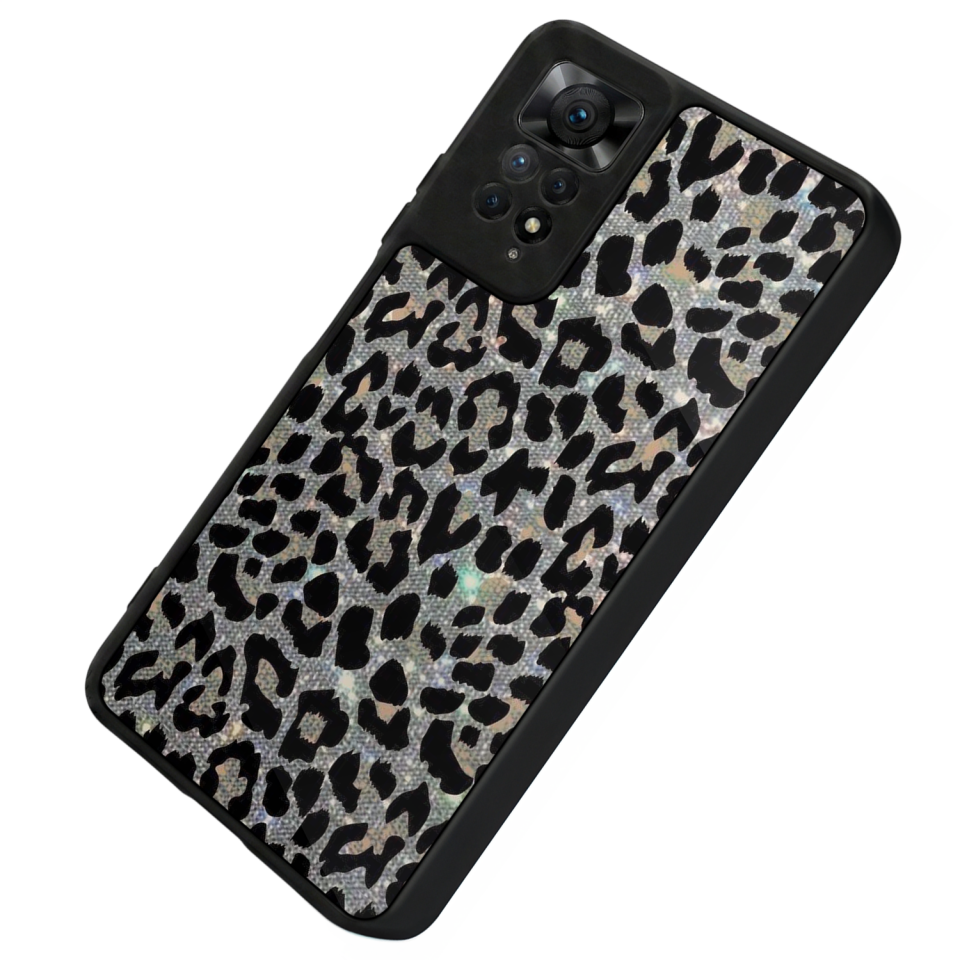 Xiaomi Redmi Note 12 Pro Uyumlu Hologram Leopar Tasarımlı Glossy Premium Kılıf