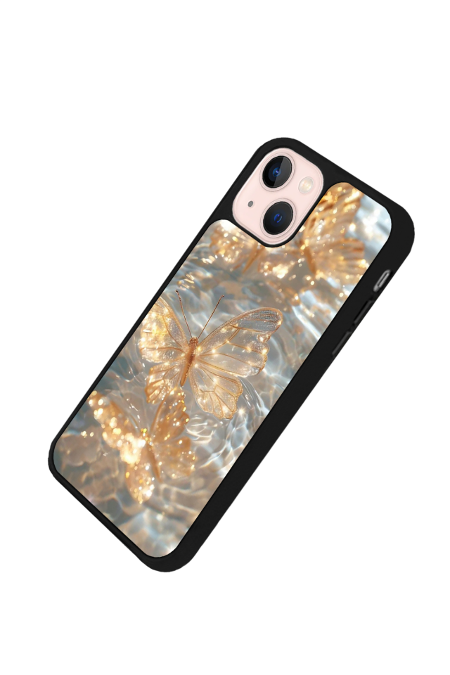 iPhone 15 Plus Uyumlu Kelebek Tasarımlı Glossy Premium Kılıf