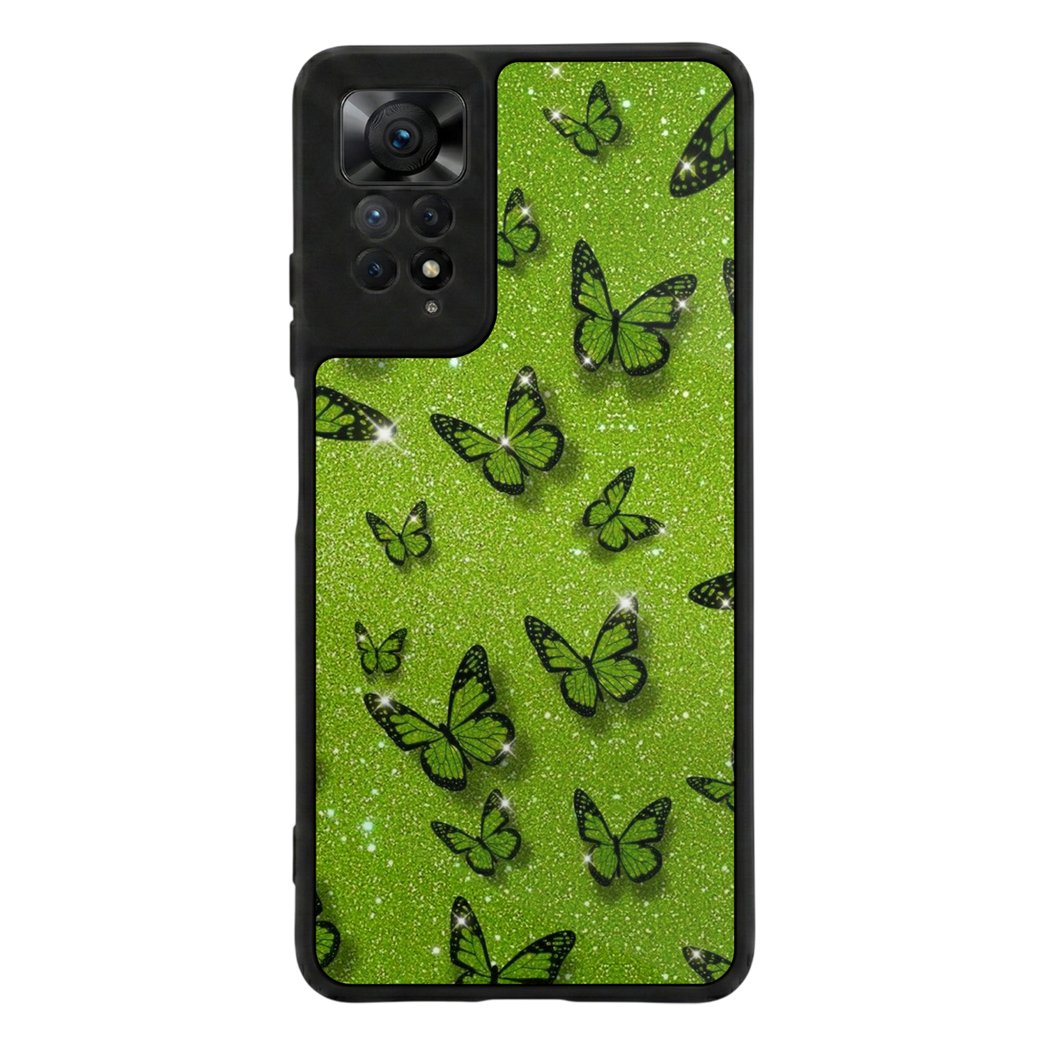 Xiaomi Redmi Note 11 Pro Uyumlu Kelebek Tasarımlı Glossy Premium Kılıf